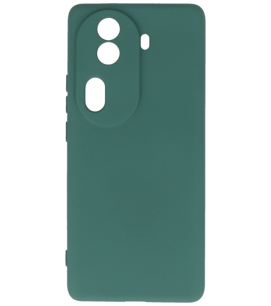 Coque TPU Couleur Mode pour Oppo Reno 11 Pro 5G Vert Foncé