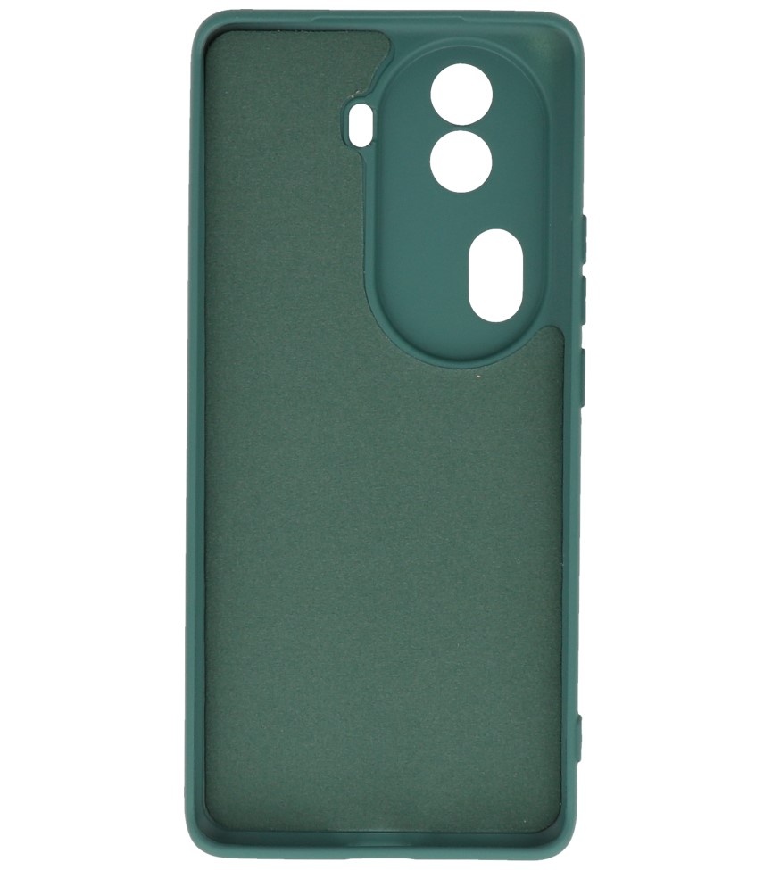 Coque TPU Couleur Mode pour Oppo Reno 11 Pro 5G Vert Foncé