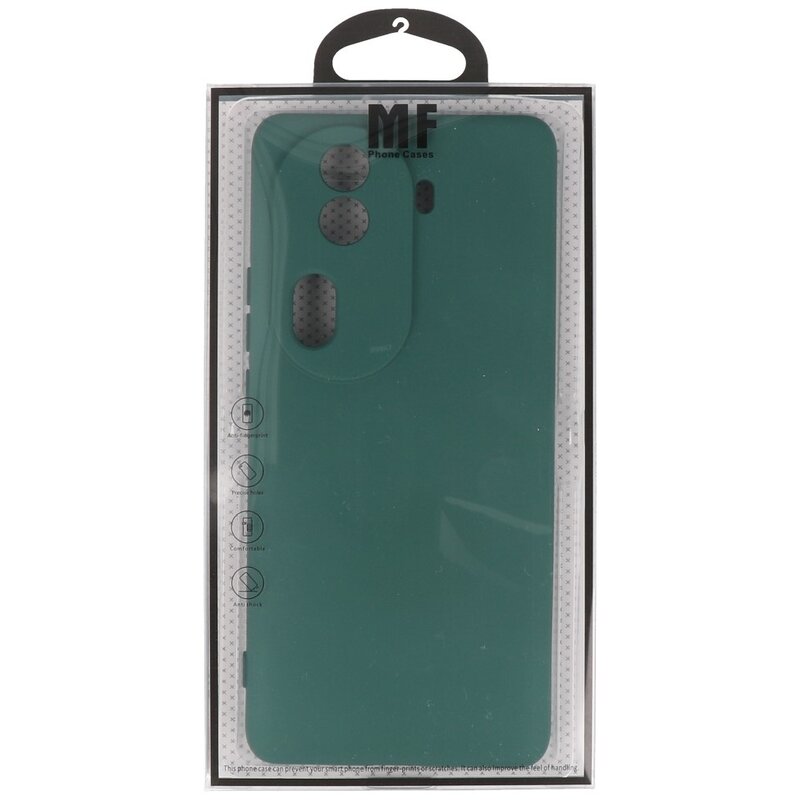 Coque TPU Couleur Mode pour Oppo Reno 11 Pro 5G Vert Foncé