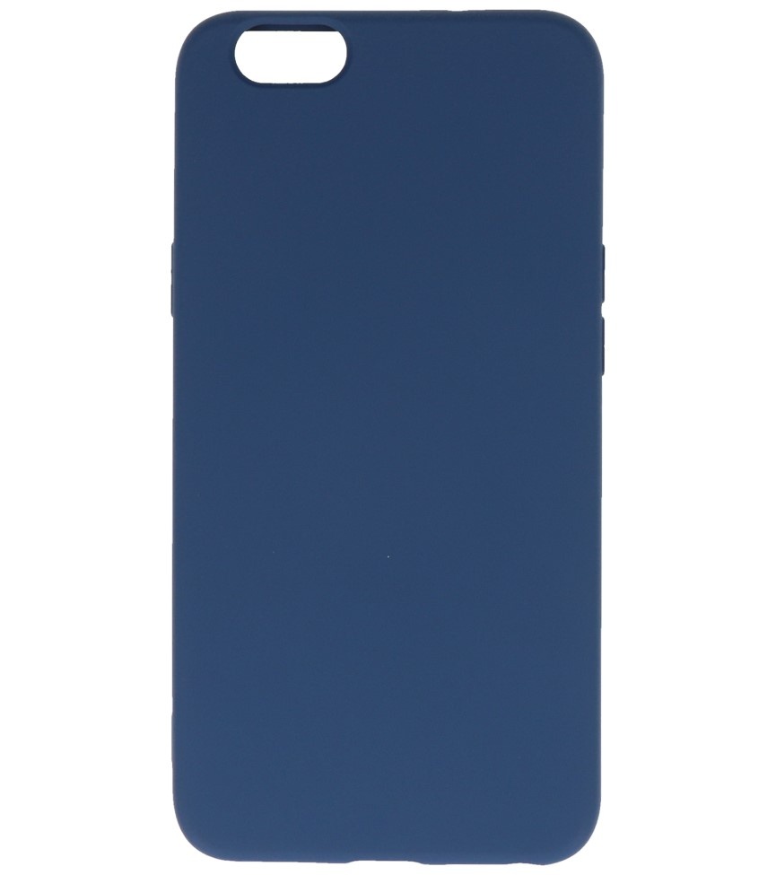 Coque en TPU couleur tendance pour Oppo A59 4G, bleu marine