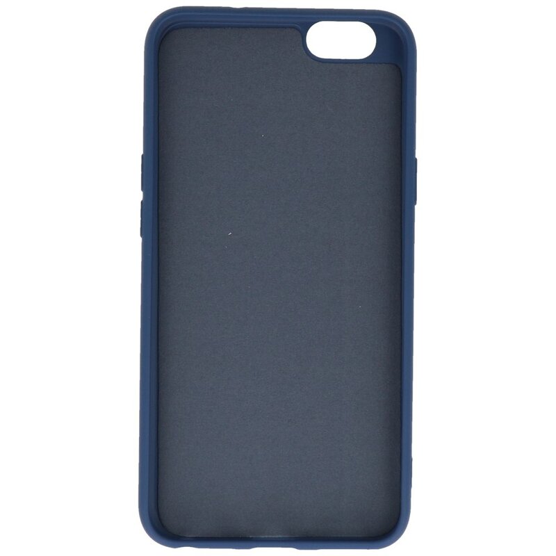 Fashion Color TPU-cover til Oppo A59 4G Navy