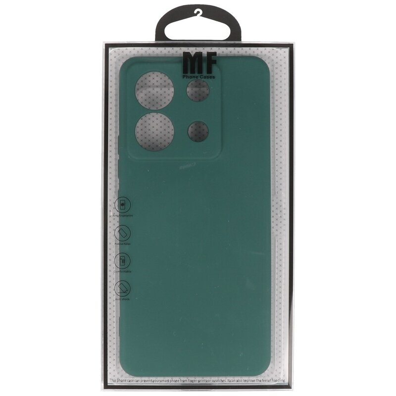 Fashion Color TPU-cover til Redmi Note 13 Pro 5G Mørkegrøn