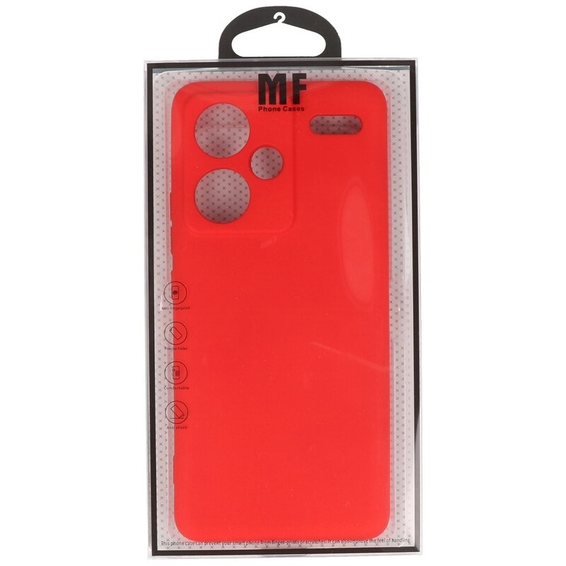 Coque TPU Couleur Mode pour Redmi Note 13 Pro Plus Rouge