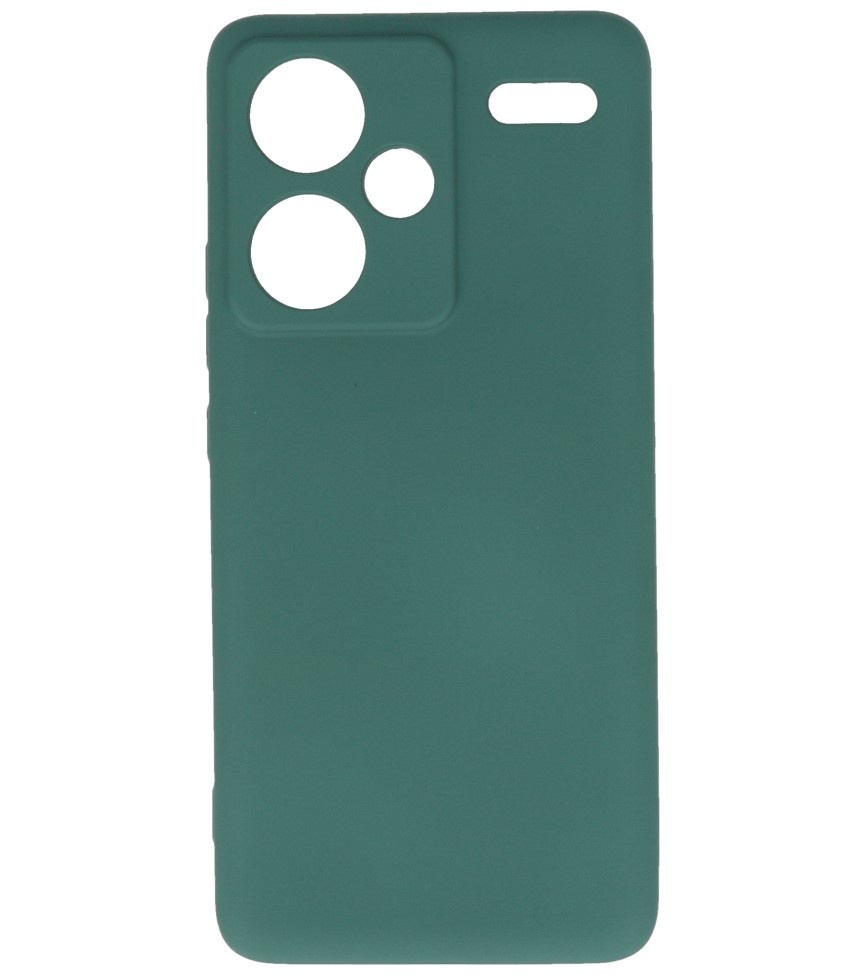 Fashion Color TPU Hoesje voor Redmi Note 13 Pro Plus Donker Groen