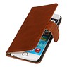 Case Lavé livre en cuir de style pour Touch 5 Brown