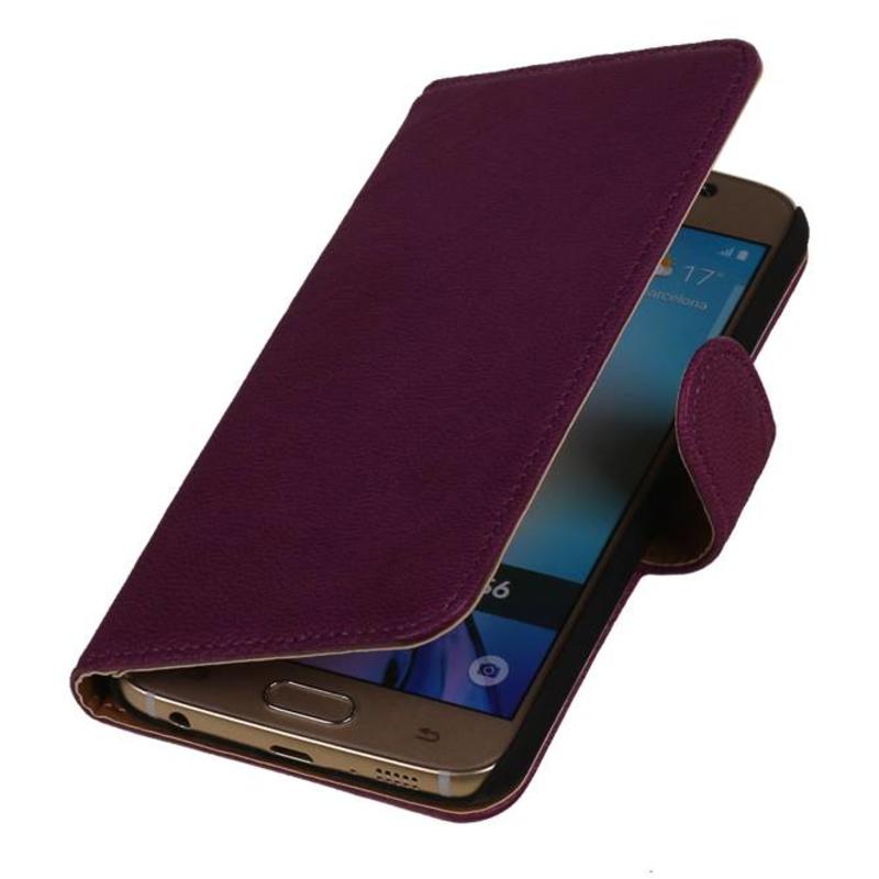Washed Leather Bookstyle Case for Galaxy Grand Neo i9060 Purple