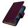 Washed Leather Bookstyle Case for Galaxy S4 Active i9295 Purple