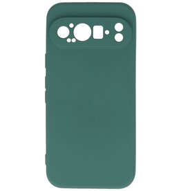 Coque en TPU couleur tendance Google Pixel 9 vert foncé