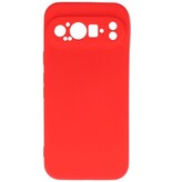 Funda de TPU de color de moda para Google Pixel 9 Pro Rojo