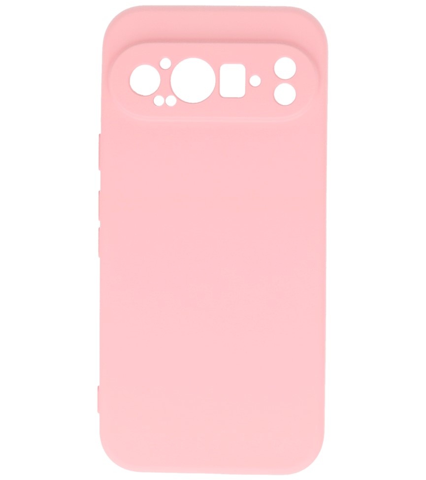 Coque en TPU couleur tendance pour Google Pixel 9 Pro rose