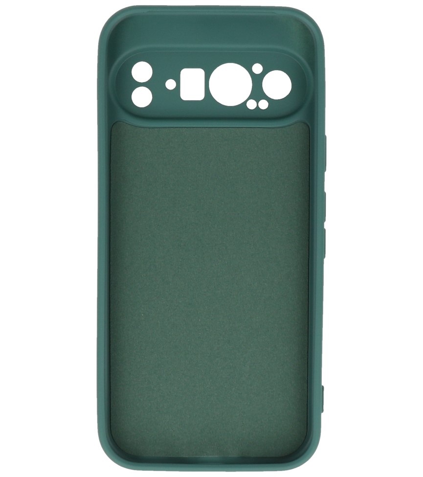 Coque en TPU couleur tendance pour Google Pixel 9 Pro, vert foncé