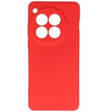 Funda de TPU de color de moda para OnePlus 12 Rojo