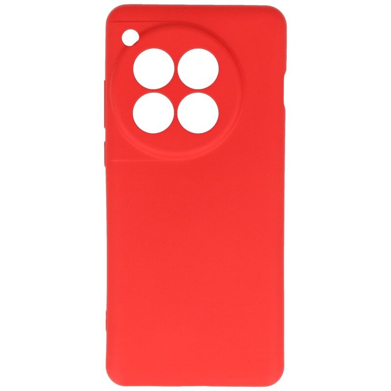 Funda de TPU de color de moda para OnePlus 12 Rojo