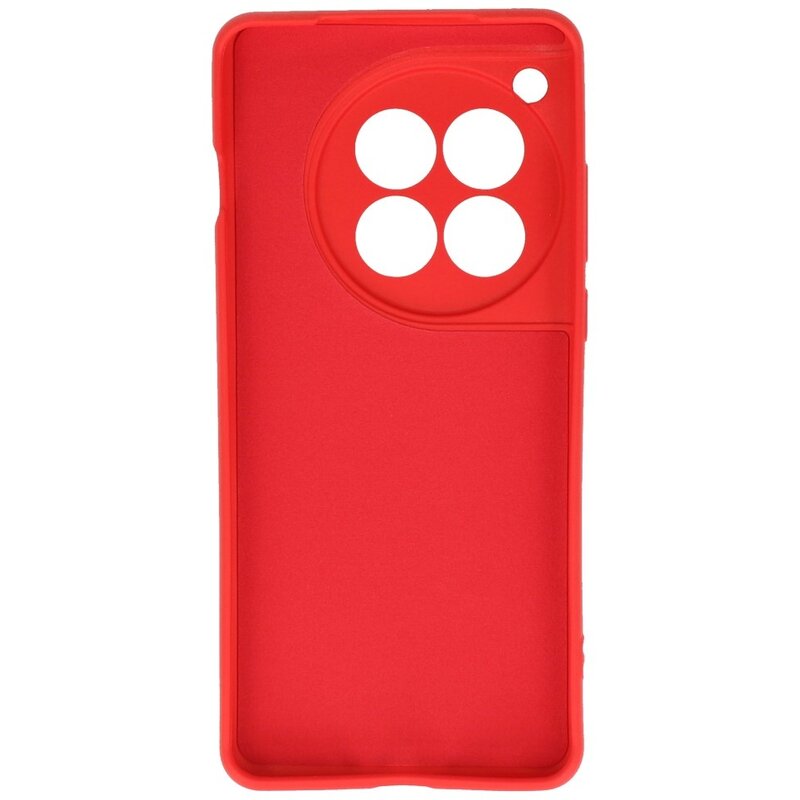 Funda de TPU de color de moda para OnePlus 12 Rojo