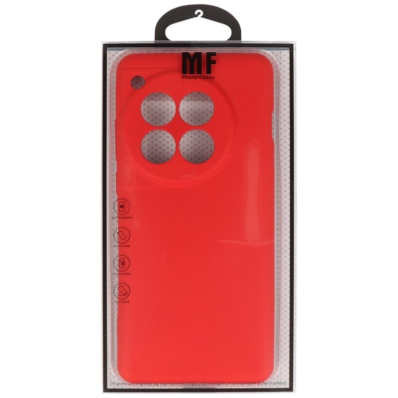 Funda de TPU de color de moda para OnePlus 12 Rojo