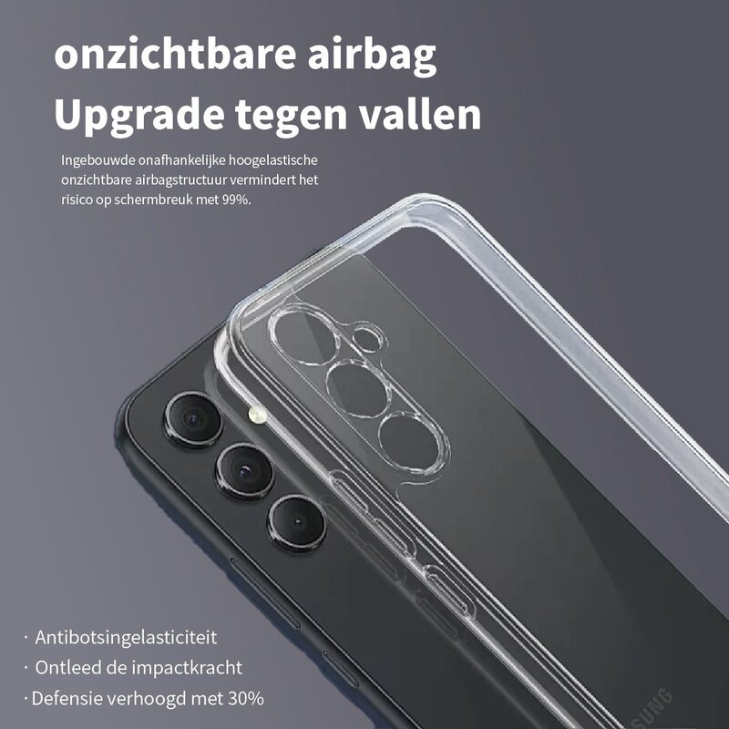 Anti-gulning gennemsigtigt etui til Samsung Galaxy S23