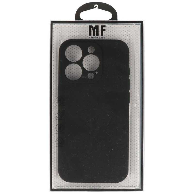 Fashion Backcover Telefoonhoesje - Color Hoesje - Geschikt voor iPhone 15 Pro - Zwart