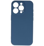 Fashion Backcover Telefoonhoesje - Color Hoesje - Geschikt voor iPhone 15 Pro - Navy