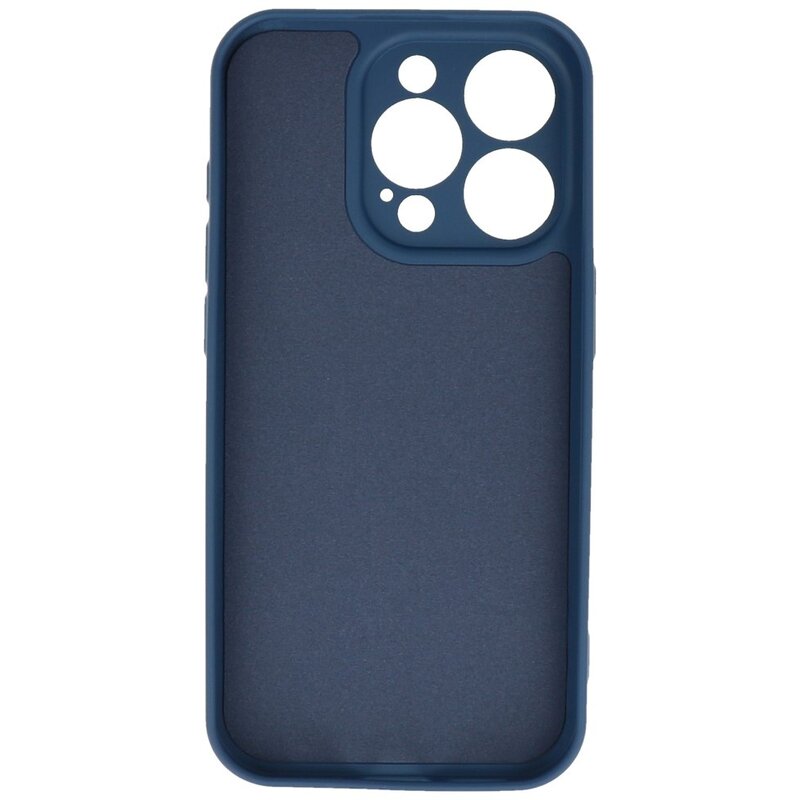 Fashion Backcover Telefoonhoesje - Color Hoesje - Geschikt voor iPhone 15 Pro - Navy