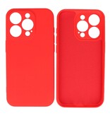 Fashion Backcover Telefoonhoesje - Color Hoesje - Geschikt voor iPhone 15 Pro - Rood
