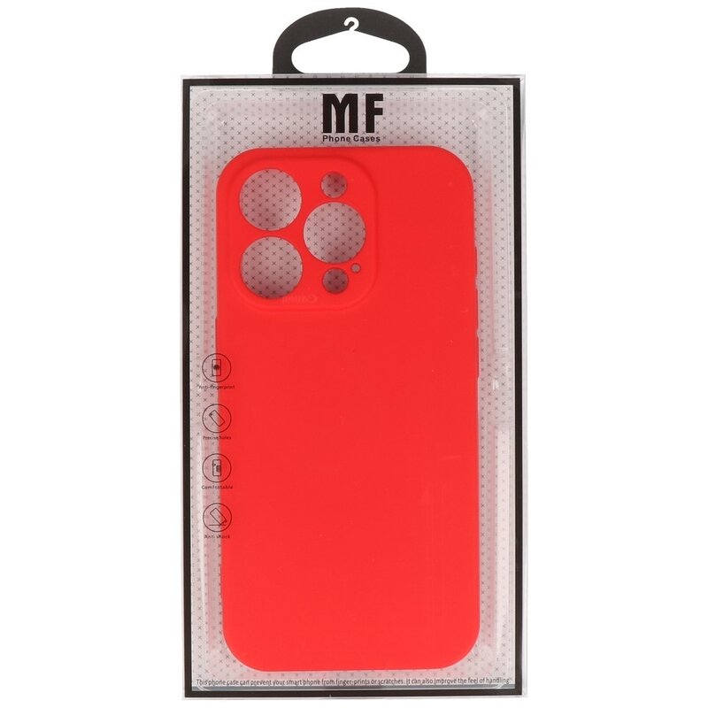 Fashion Backcover Telefoonhoesje - Color Hoesje - Geschikt voor iPhone 15 Pro - Rood
