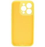 Fashion Backcover Telefoonhoesje - Color Hoesje - Geschikt voor iPhone 15 Pro - Geel