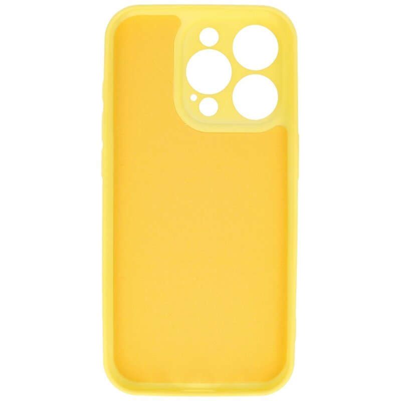 Fashion Backcover Telefoonhoesje - Color Hoesje - Geschikt voor iPhone 15 Pro - Geel