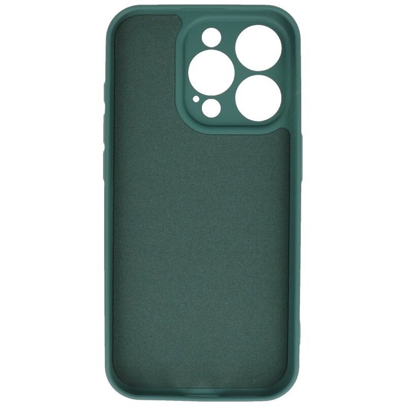 Modefarve TPU -etui iPhone 13 Pro Mørkegrøn