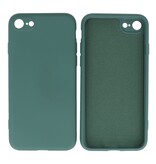2,0 mm tyk mode farve TPU taske til iPhone SE 2020/8/7 mørkegrøn