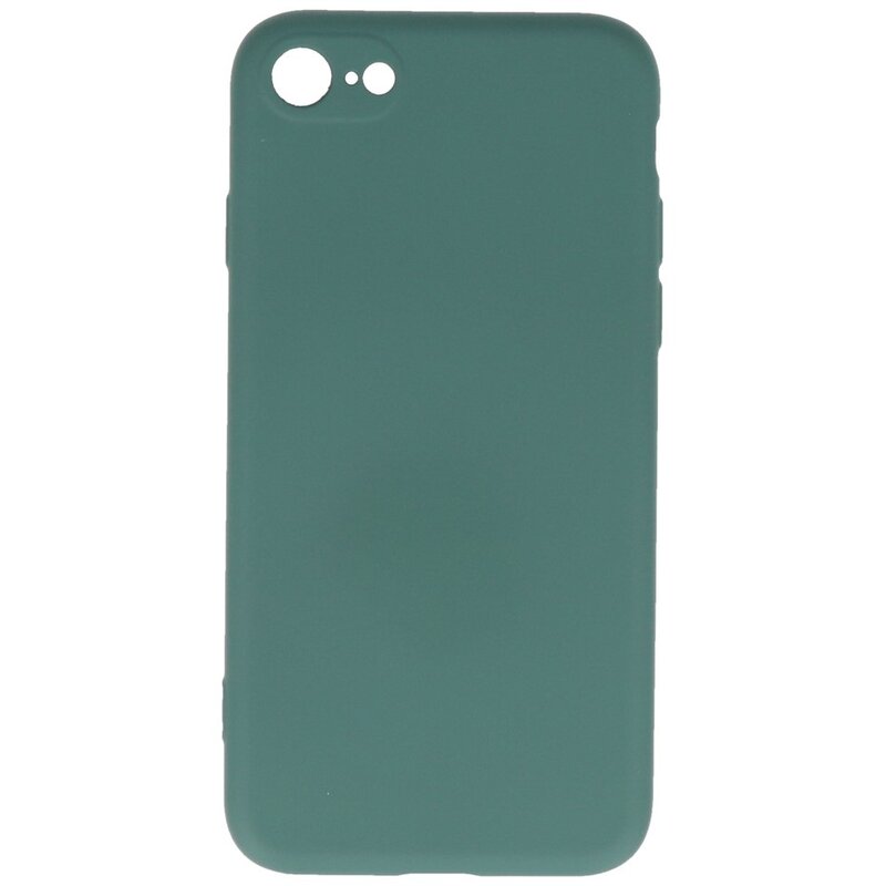 2,0 mm dicke Modefarbe TPU Hülle für iPhone SE 2020/8/7 Dunkelgrün