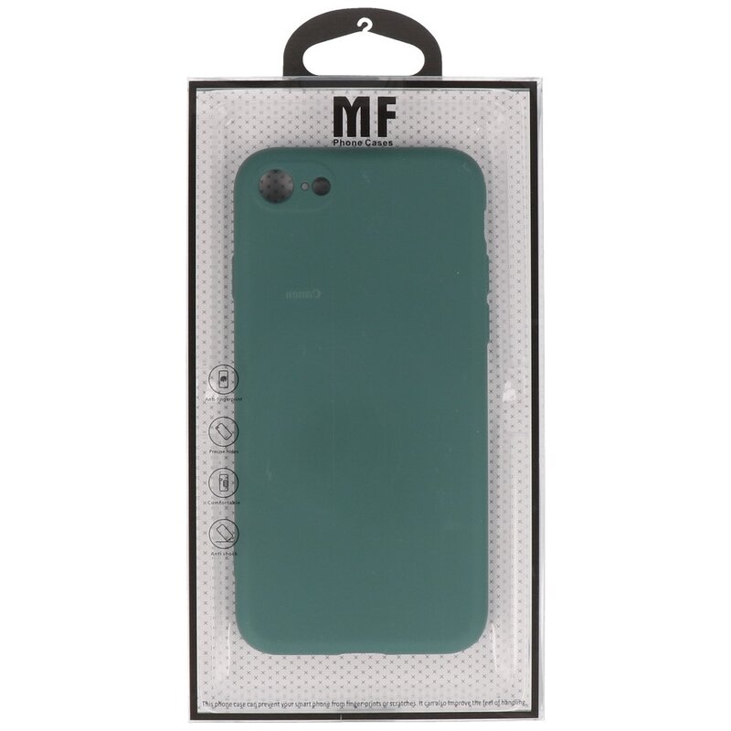 2,0 mm dicke Modefarbe TPU Hülle für iPhone SE 2020/8/7 Dunkelgrün