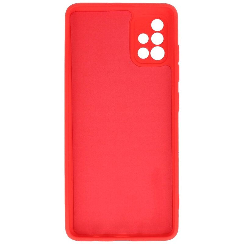 2.0mm Dikke Fashion Color TPU Hoesje Samsung Galaxy A51 Rood