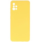2.0mm Dikke Fashion Color TPU Hoesje Samsung Galaxy A51 Geel