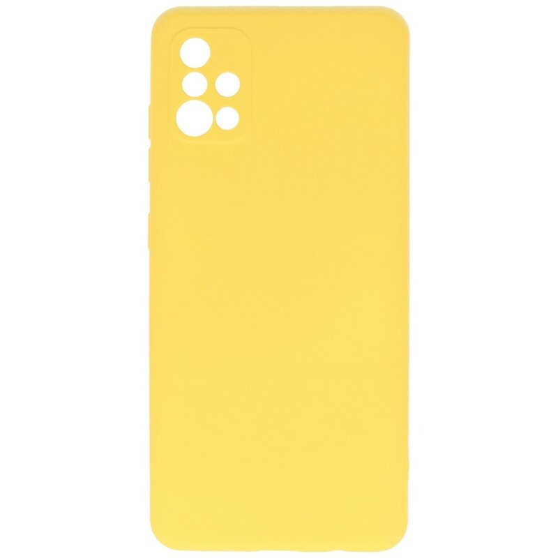 2.0mm Dikke Fashion Color TPU Hoesje Samsung Galaxy A51 Geel
