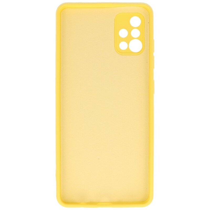 2.0mm Dikke Fashion Color TPU Hoesje Samsung Galaxy A51 Geel