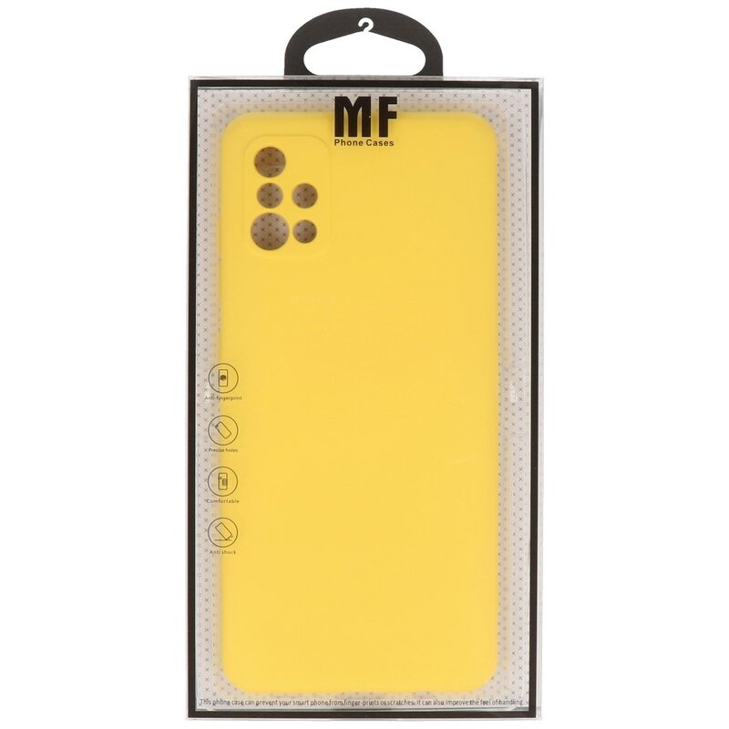 2.0mm Dikke Fashion Color TPU Hoesje Samsung Galaxy A51 Geel