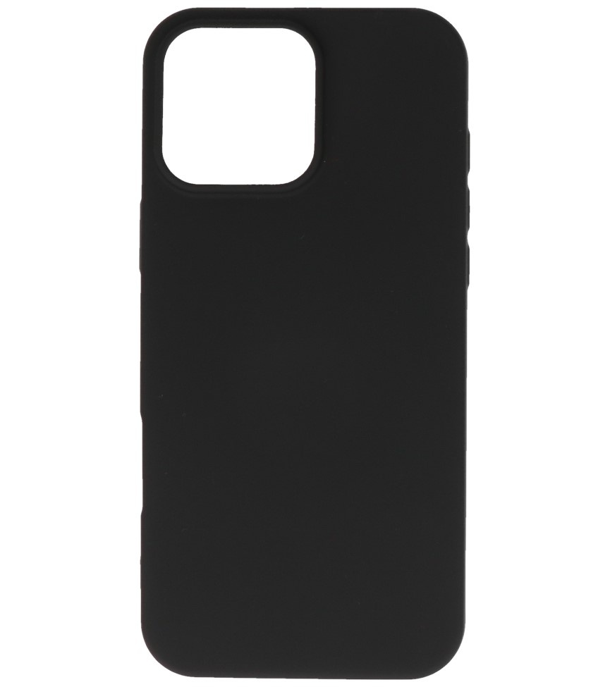 Coque en TPU couleur tendance pour iPhone 16 Pro Max, noir