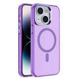 Coque rigide magnétique IMD Fashion Color pour iPhone 16 Violet