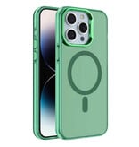 Custodia rigida magnetica IMD Fashion Color per iPhone 16 Pro verde scuro