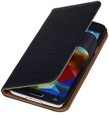 Washed Leer Bookstyle Hoes voor Galaxy S Advance i9070 Blauw