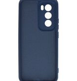 Coque en TPU couleur tendance pour Oppo Reno 12, bleu marine