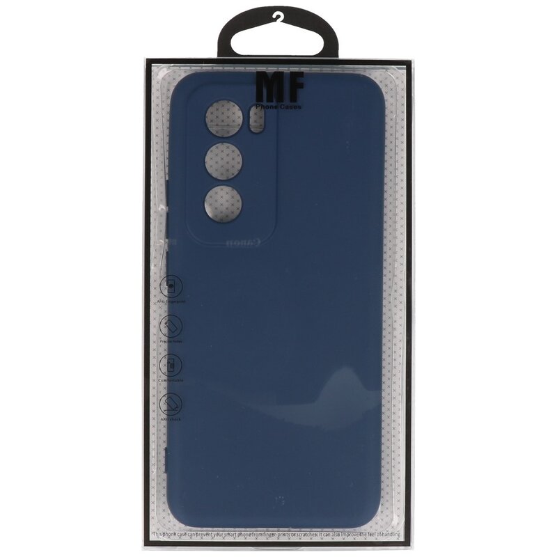 Fashion Color TPU taske til Oppo Reno 12 Navy