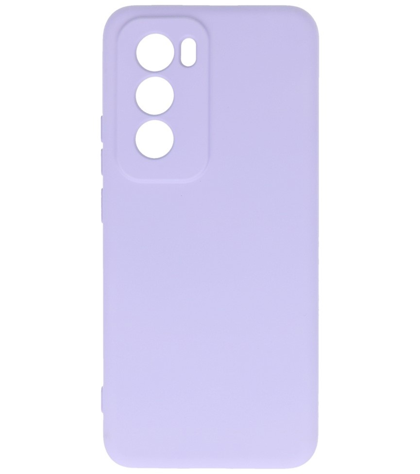 Fashion Color TPU taske til Oppo Reno 12 Purple