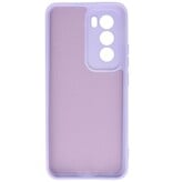 Funda de TPU de color de moda para Oppo Reno 12 Púrpura
