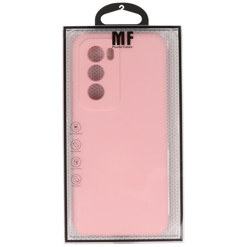 Funda de TPU de color de moda para Oppo Reno 12 Rosa