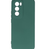 Coque TPU Couleur Mode pour Oppo Reno 12 Vert Foncé