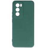 Coque TPU Couleur Mode pour Oppo Reno 12 Vert Foncé