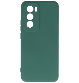 Coque TPU Couleur Mode Oppo Reno 12 Vert Foncé