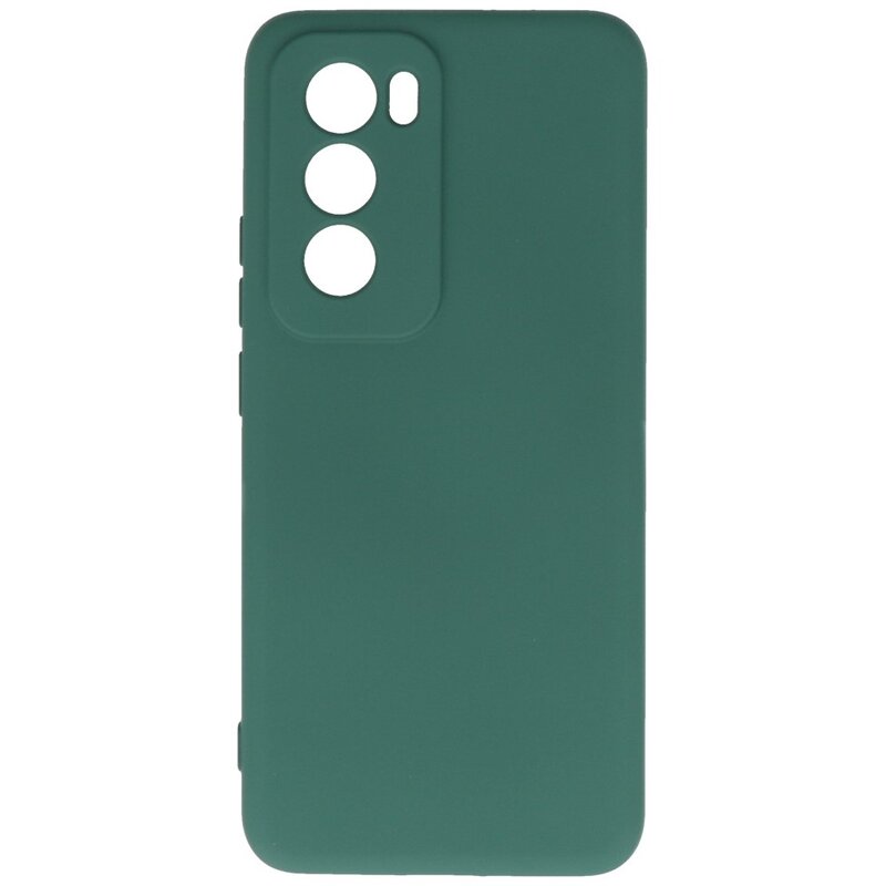 Coque TPU Couleur Mode pour Oppo Reno 12 Vert Foncé