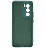 Coque TPU Couleur Mode pour Oppo Reno 12 Vert Foncé